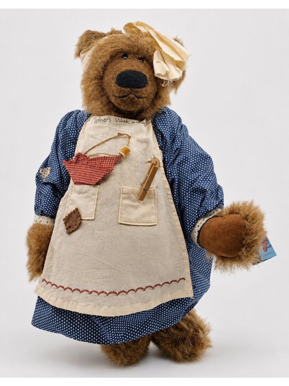 Vintage 19" Lonnie St. Martin Jointed Teddy Bear Olivia "A Mothers Work Is Never